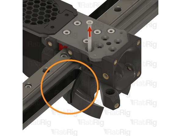 Lift the M3x40 Countersink Screw almost all the way out of the toolhead