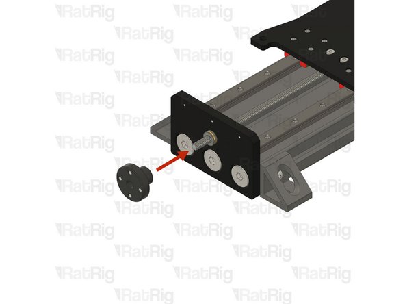 Install the Jog wheel on to the exposed end of the Lead Screw as shown