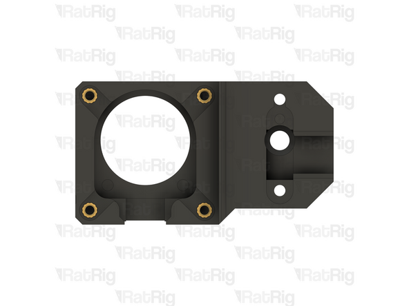 Install an M3 heat insert into each of the marked holes
