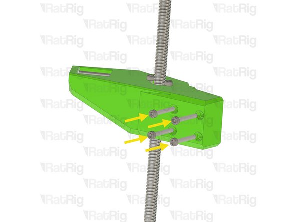 Reinsert the M3x20 Cap Head Screws into the Z-axis arm holes to avoid losing them