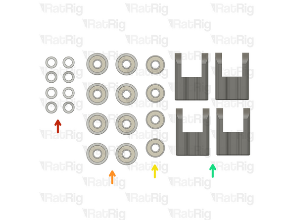 8x Mini precision shim 8x5x1mm