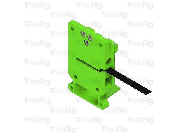 Install an M3 hex nut into each of the three positions shown