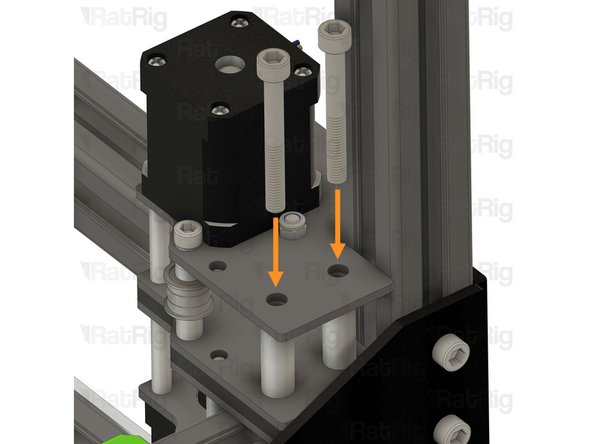 Insert the spacers between the plates and align them with the holes