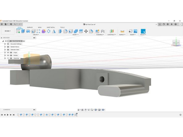 Select the desired edges you wish to place the filet on; in this instance, we have selected all four horizontal edges.