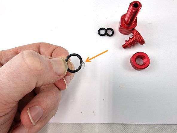 Lubricate the large O-ring with silicone grease