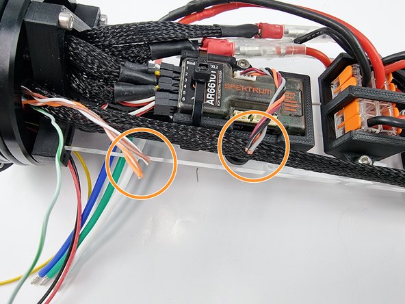 Trim the wires to length allowing some slack so that when they are soldered together it is not tight to plug the connector in.