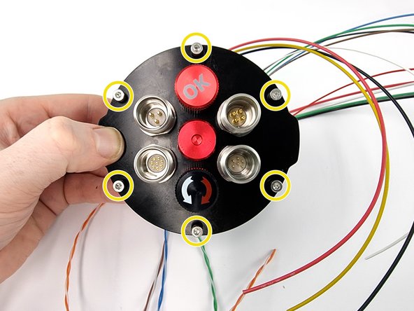 Install the 6 screws into the end cap and tighten them down using a 2.5mm hex key to ensure a good seal on the o-ring.