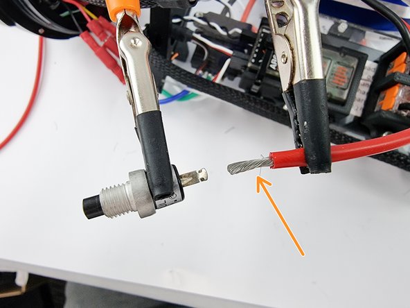 Cut the wire and strip the insulation from the end of the wire.