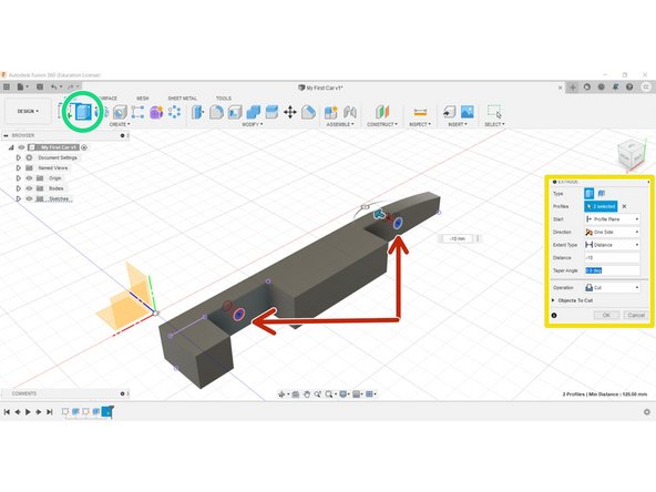 Select the Extrude tool.