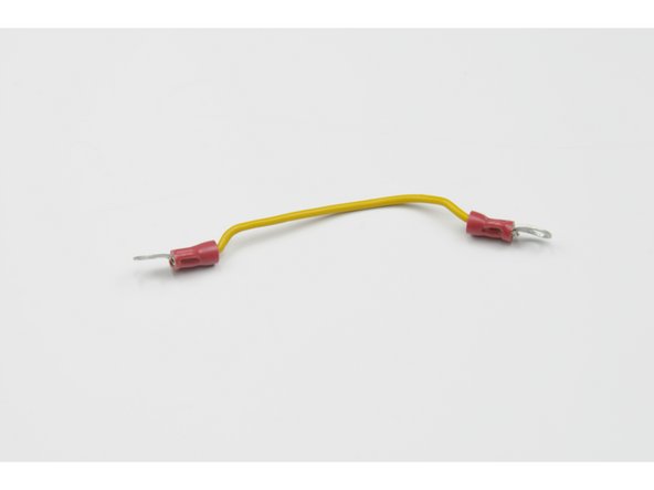 Use a crimping tool to crush the metal ring of the ring terminal over the stripped copper wire.