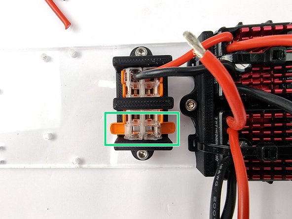 Now to install the power wires for the second ESC. Trim the wires to length.