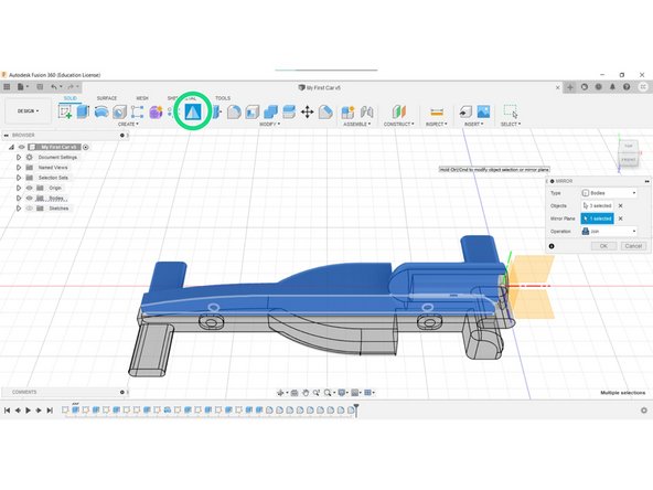 Once you have finished modifying your car design, you can repeat the steps from 'Guide 8 - Body Mirror'.