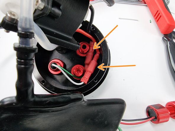 Once the bullet connectors have been connected you can push them into the end cap to get them out of the way.