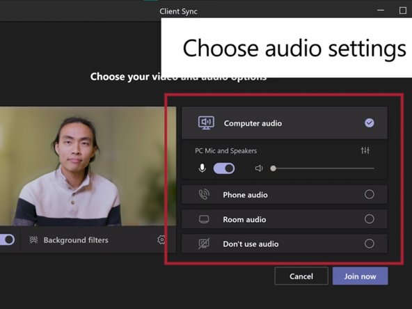 Select and activate your microphone of choice.