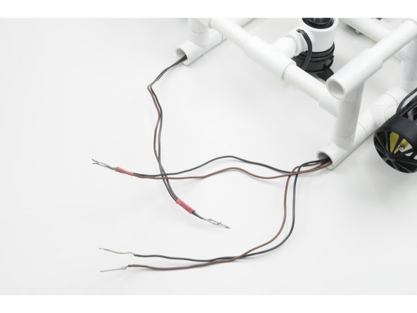 You may find it easier to break the ROV frame into sections, or, if necessary, individual pieces to route the wires.