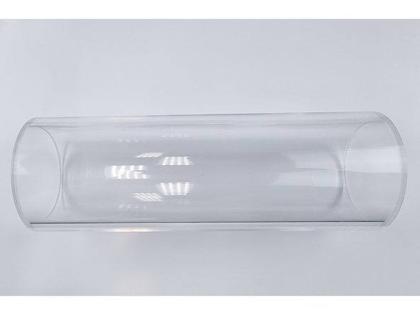 Unpack the 250mm Acrylic tube and prepare it for installation