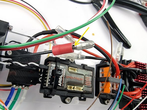 Slide the bullet connector onto the end of the wire.