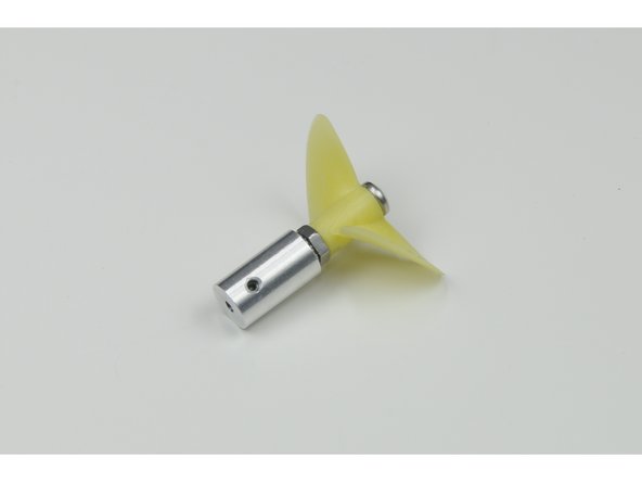 Insert the bolt into the threaded hole at the back of the propeller adapter.