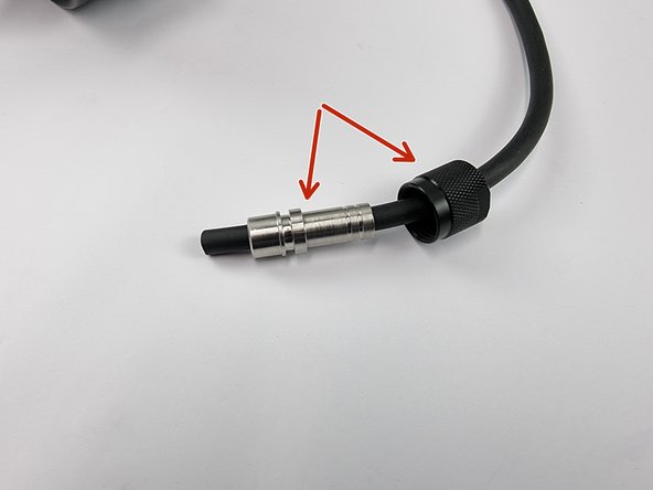 Slide the locking sleeve (Nut) onto the thruster cable followed by the connector shell