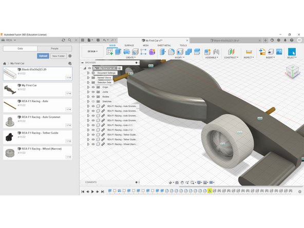 Repeat this process, using the skills the previous steps have taught to join the three other wheels.