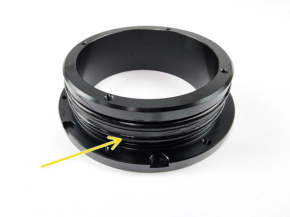 Install the second o-ring into the last groove of the flange.