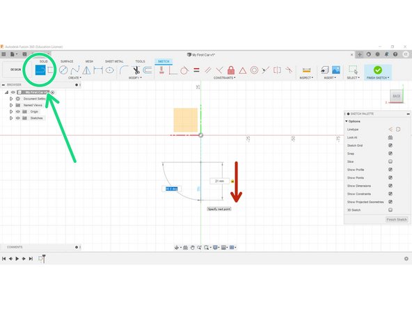 Select the 'Line Tool' at the top left corner of the ribbon.