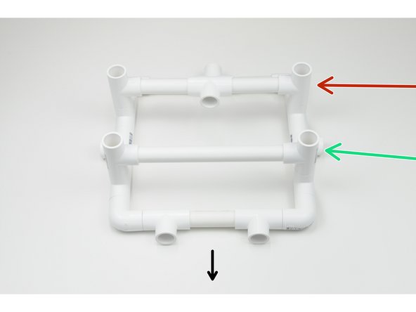 Connect the frame segments to the base.