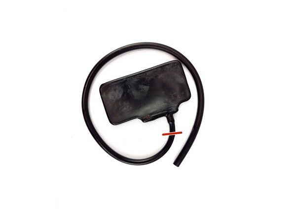 Trim the tube of the bladder to size.