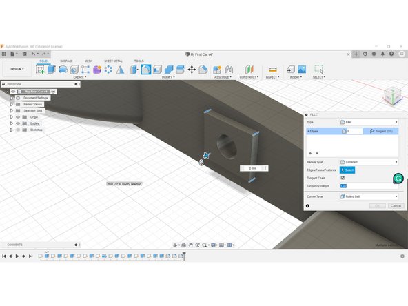 You can apply the same skills we have been learning to the Rear Wing, the Rear Pods and even the Axle Supports.