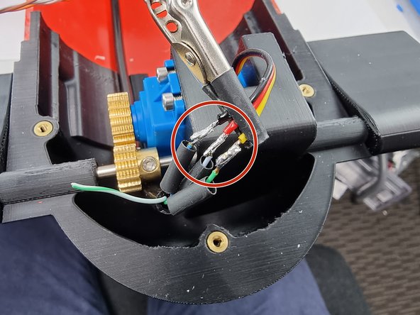 Solder the wires together in the following matchups.