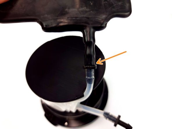 Ensure the tube is pushed all the way on to make a good seal