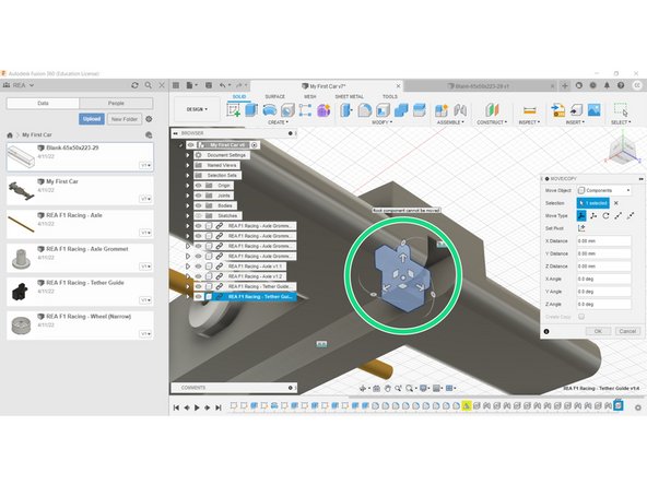 Double-click, and copy and paste a second Tether Guide into the assembly.