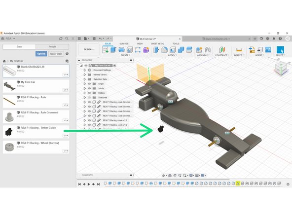 Insert one Tether Guide into the assembly.