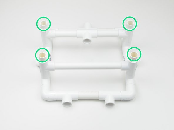 Attach the top rail to the 4 exposed 32mm Connectors at the top of the ROV.