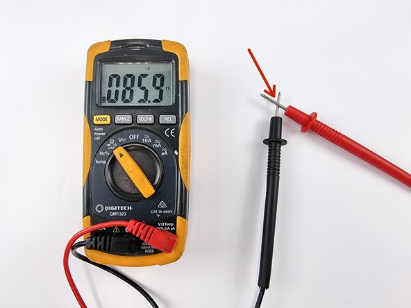 We can check the soldering connection of the wires using a multimeter in the continuity mode.
