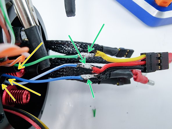 Before soldering the wires together cut a section of heat shrink and slide onto one side of the wires.