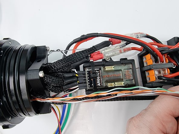 We use the orange, orange/white, brown and brown/white wires to connect to the satellite receiver connector