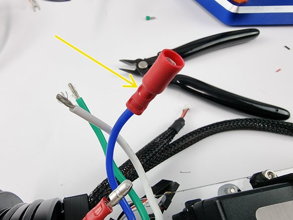 Once crimped give the connector a tug to ensure that it won't slide off the wire