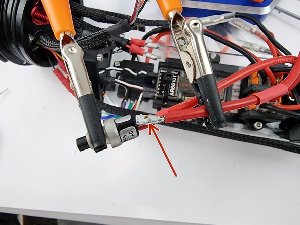 Solder the wire to the pad of the power switch