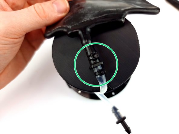 Install a cable tie on both sides of the off take