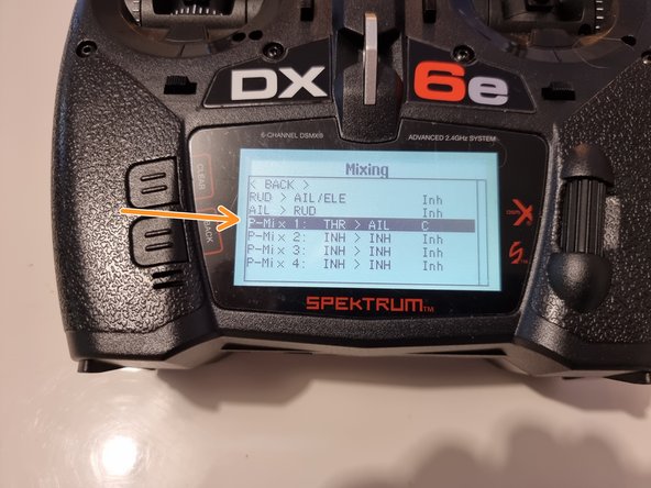 In the mixing page scroll down to P-Mix 1 and select it