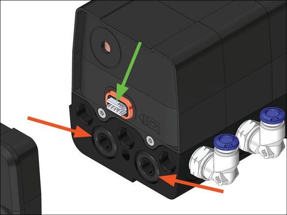 Replace the old O-rings on the Corner module with the supplied ones.