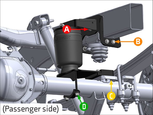 B: Torque the 3/8&quot; frame hook hardware to 44 FT. LB. 