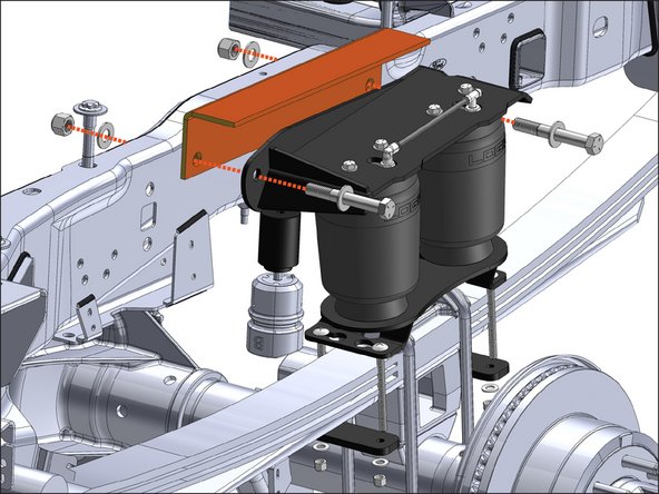 NOTE: If equipped with a fifth wheel hitch, first remove the frame mounting hardware.