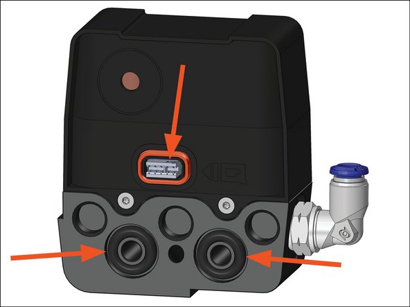 Verify the new Corner module has two new O-rings and a connector.
