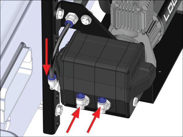 Re-connect all air lines to the correct air fittings.