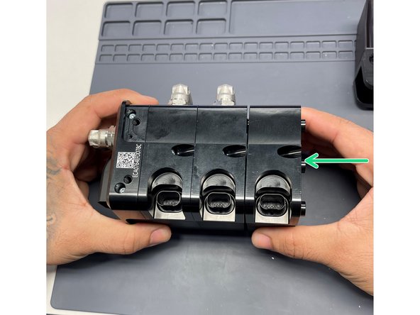 Press the corner module onto the original assembly, ensuring the connector does not get damaged.