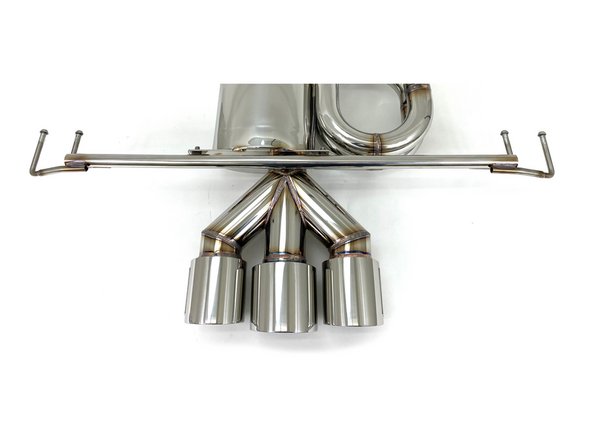 Align the bar onto the muffler section in the orientation shown and install the remaining hardware onto the M10 bolts