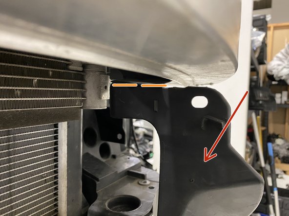 The OEM intercooler shrouds must be trimmed to fit the much larger 27WON intercooler