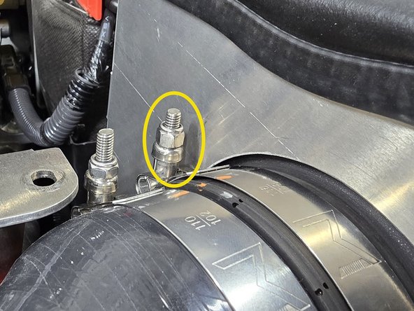 This clamp will need to be very tight to ensure there is enough stud sticking out to mount the filter bracket